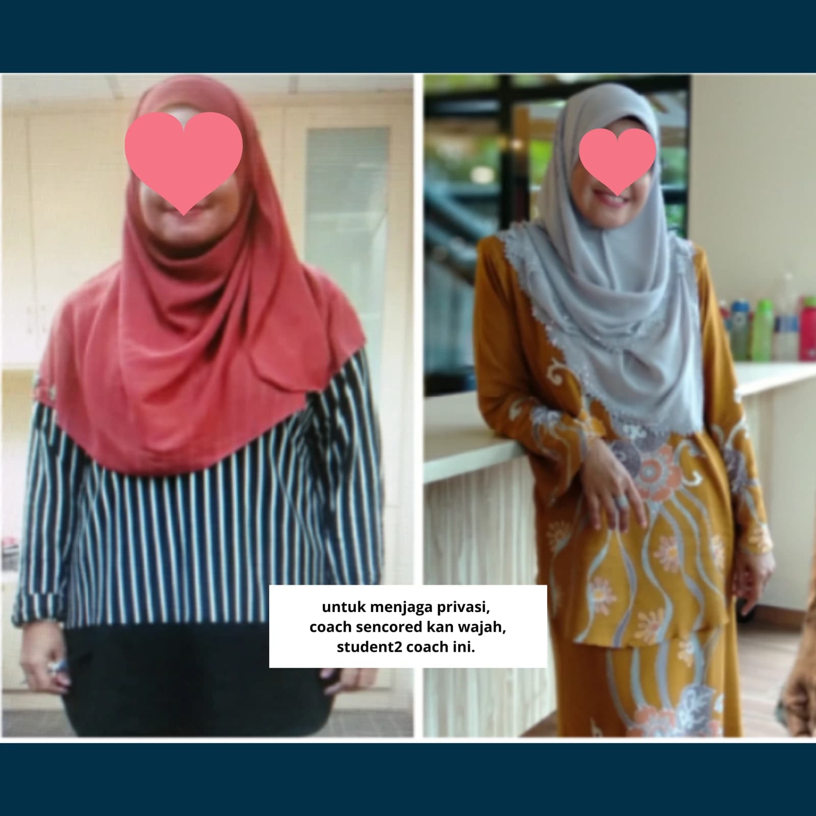 Perkongsian transformasi pelajar 1, wajah ditutup atau dikaburkan