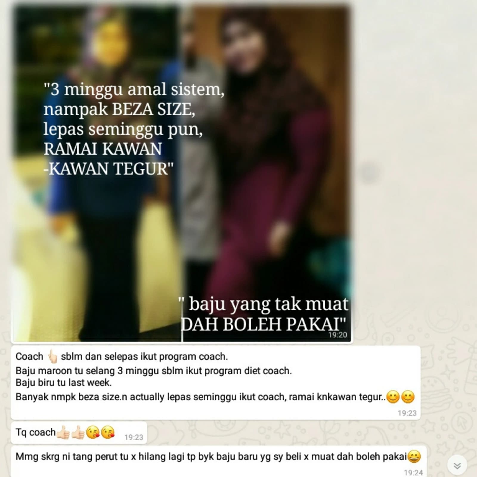 Perkongsian transformasi pelajar 10, wajah ditutup atau dikaburkan