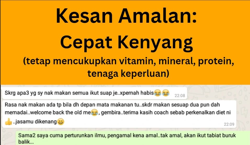 Screenshot perkongsian pelajar 12 daripada bimbingan Coach Akmal terdahulu