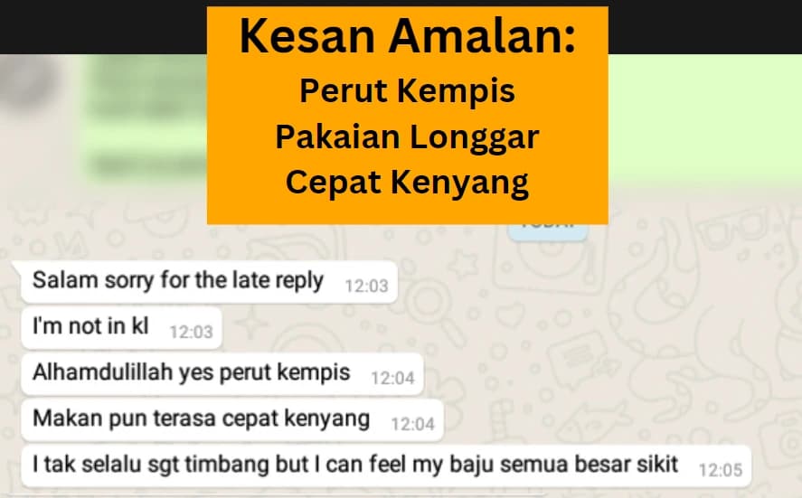 Screenshot perkongsian pelajar 14 daripada bimbingan Coach Akmal terdahulu