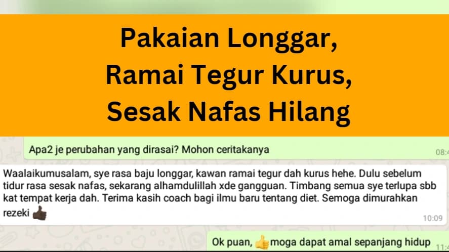 Screenshot perkongsian pelajar 24 daripada bimbingan Coach Akmal terdahulu