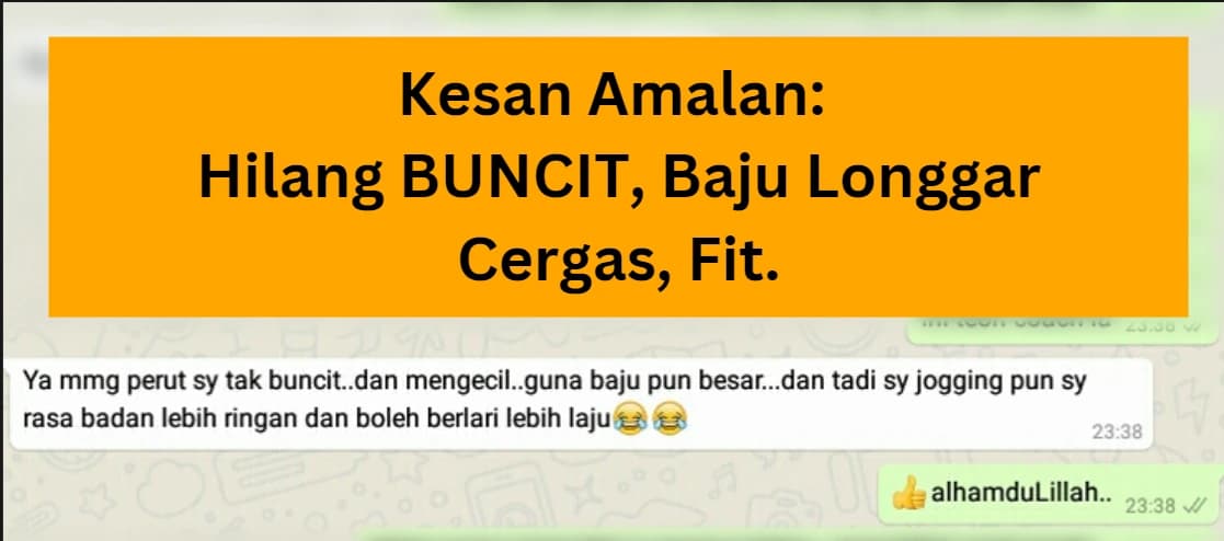 Pelajar berkongsi perut mengecil, baju semakin longgar dan badan lebih cergas