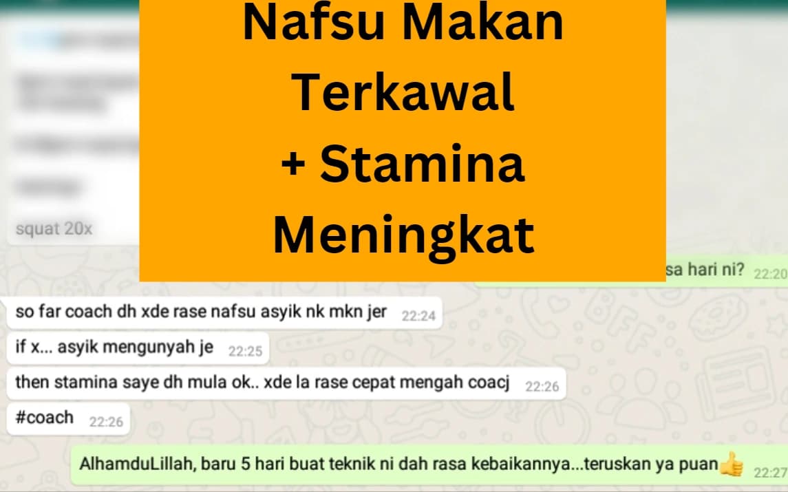 Pelajar berkongsi selera makan lebih terkawal dan stamina bertambah baik
